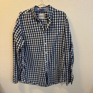 Johnston & Murphy Gingham Button Down Shirt Large